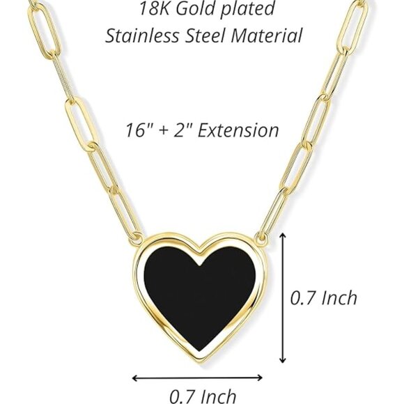 18K Gold Plated Stainless Steel Paperclip Luxury Dainty Adjustable Necklace - Picture 3 of 5